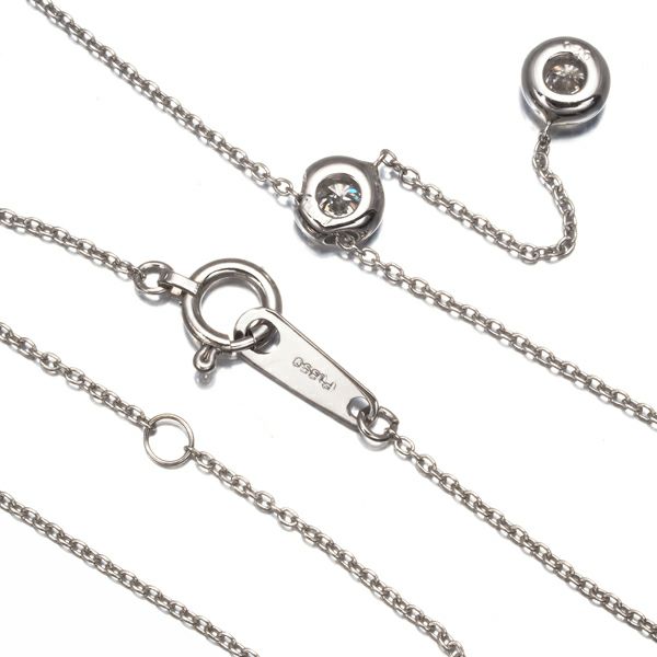 ダイヤ 0.20ct Yドロップ  ネックレス Pt900/Pt850 