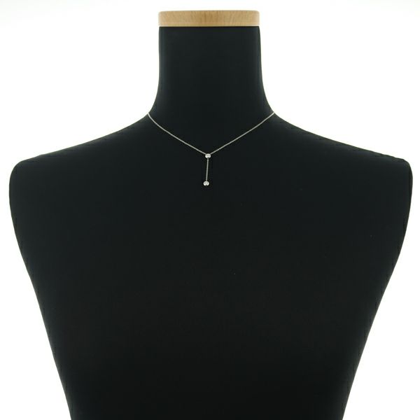 ダイヤ 0.20ct Yドロップ  ネックレス Pt900/Pt850 