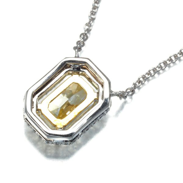 グラフ ネックレス ダイヤ 0.81ct FANCY YELLOW VS2 パヴェ K18WG/YG