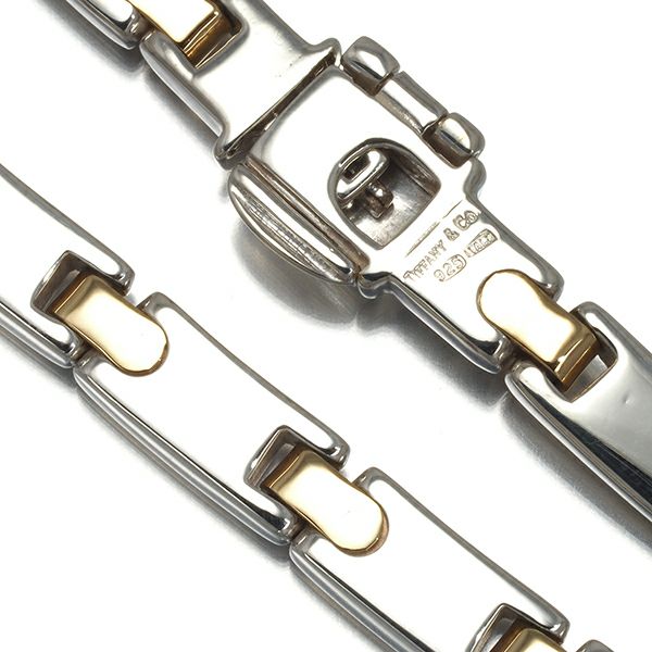 ティファニー チェーンネックレス フラットリンク コンビカラー 48cm シルバー925/YG