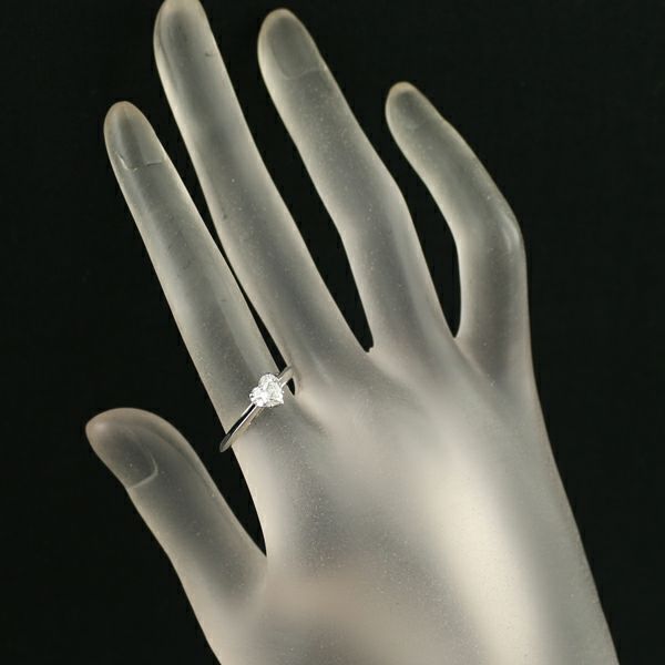 ティファニー リング ダイヤ 0.71ct   ハートシェイプ ソリティア 12号 Pt950 鑑定書