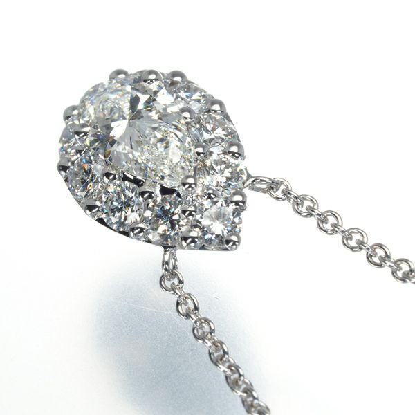 グラフ ネックレス ダイヤ 0.50ct G VS2 アイコン ペアシェイプ K18WG 