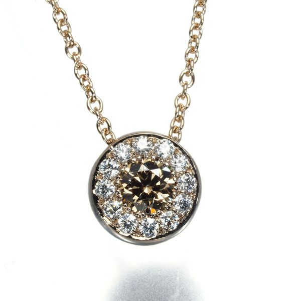 カシケイ ネックレス ダイヤ 0.14ct/0.07ct モア  K18BG 