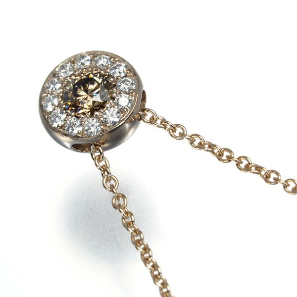 カシケイ ネックレス ダイヤ 0.14ct/0.07ct モア  K18BG 