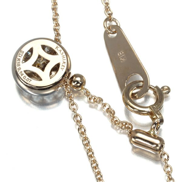 カシケイ ネックレス ダイヤ 0.14ct/0.07ct モア  K18BG 