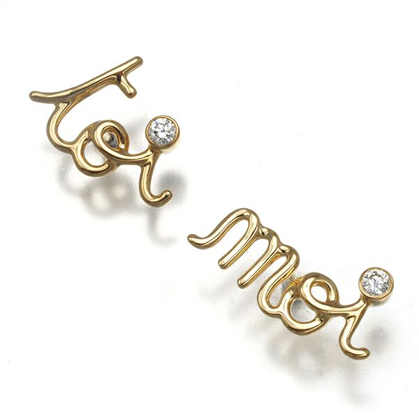 ディオール ピアス ダイヤ アムール toi moi K18YG 