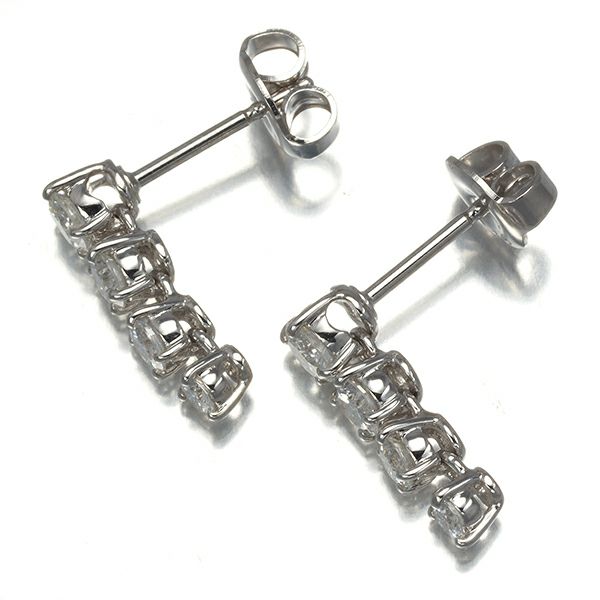 ミキモト ピアス ダイヤ 0.35ct/0.35ct 揺れる K18WG 