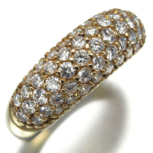 ポンテヴェキオ リング ダイヤ 1.00ct  パヴェ 11号 K18YG 
