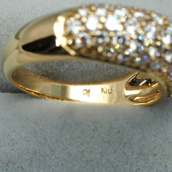 ポンテヴェキオ リング ダイヤ 1.00ct  パヴェ 11号 K18YG 