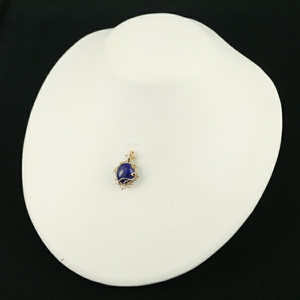 ジュステラ 石垣順子 ペンダントトップ ラピスラズリ ターコイズ ダイヤ 0.005ct リバーシブル K18YG