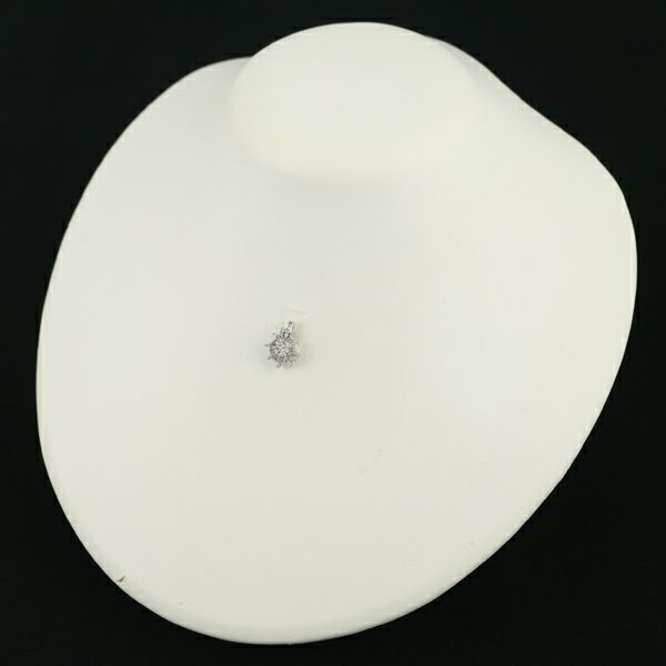 ダイヤ 0.28ct 2種カット  ペンダントトップ K18WG 