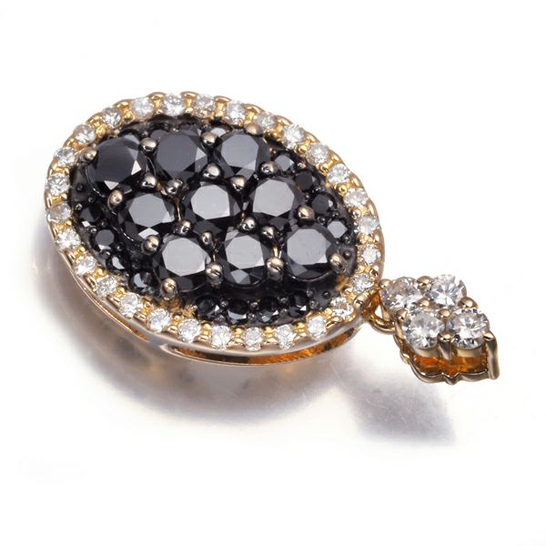 ダイヤ 0.70ct/0.25ct パヴェ  ペンダントトップ K18PG 