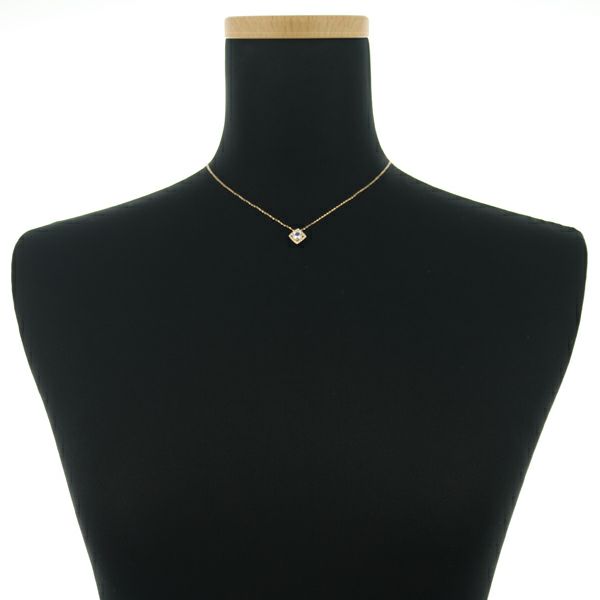 スタージュエリー ネックレス ムーンストーン ダイヤ 0.08ct SQUARE HALO  K18PG 