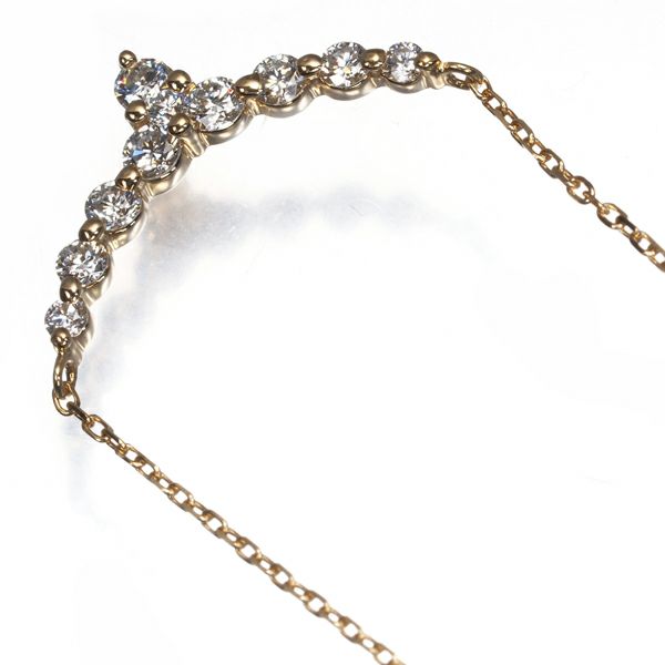 ヴァンドーム ネックレス ダイヤ 0.36ct   K18YG 