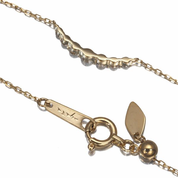 アガット ネックレス ダイヤ 0.1ct   K18YG 
