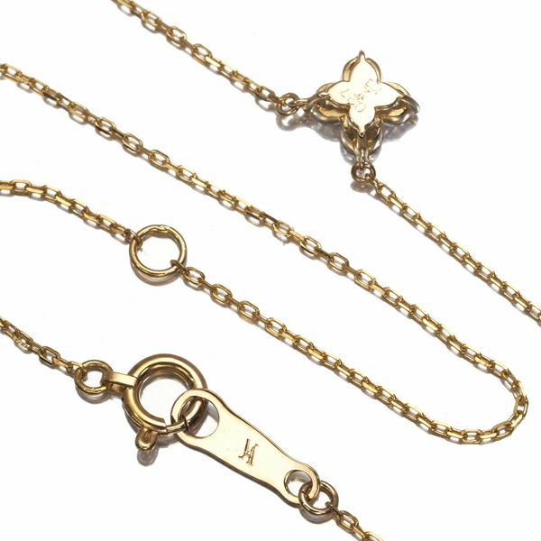 ヴァンドーム ネックレス ダイヤ 0.27ct カローラ フラワー K18YG 