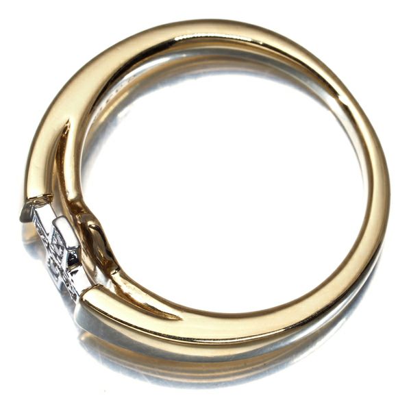 ミキモトペルリータ リング ダイヤ 0.03ct   クロス 11号 K18YG/Pt900 