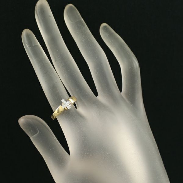 ミキモトペルリータ リング ダイヤ 0.03ct   クロス 11号 K18YG/Pt900 