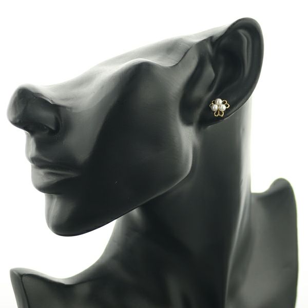 ミキモト ピアス ベビーパール 真珠 3.7mm フラワー K18YG 