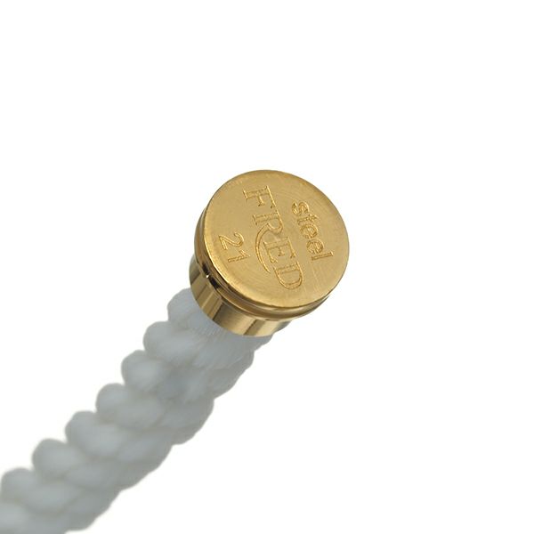 フレッド ブレスレット用コード  フォース10 LM ホワイト 21刻印 SS/テキスタイルケーブル 