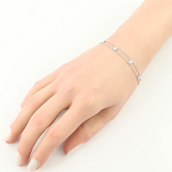 ヴァンドーム ブレスレット ダイヤ 0.21ct  ステーション 5P K18WG 