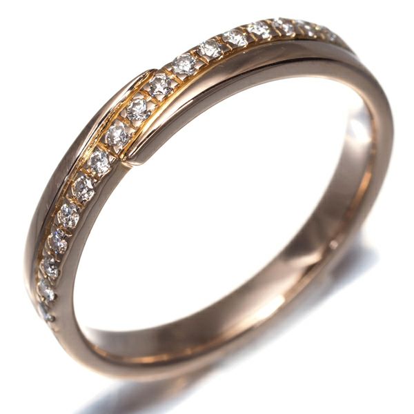 スタージュエリー リング ダイヤ 0.09ct  ハーフエタニティ 9号 K18PG 