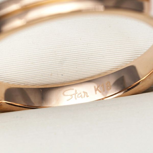 スタージュエリー リング ダイヤ 0.09ct  ハーフエタニティ 9号 K18PG 