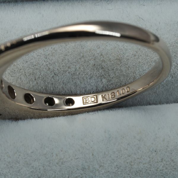 カシケイ リング ダイヤ 1.00ct ネイキッド 15号 K18BG 