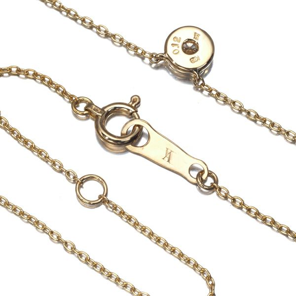 ヴァンドーム ネックレス ダイヤ 0.12ct  一粒 K18YG 