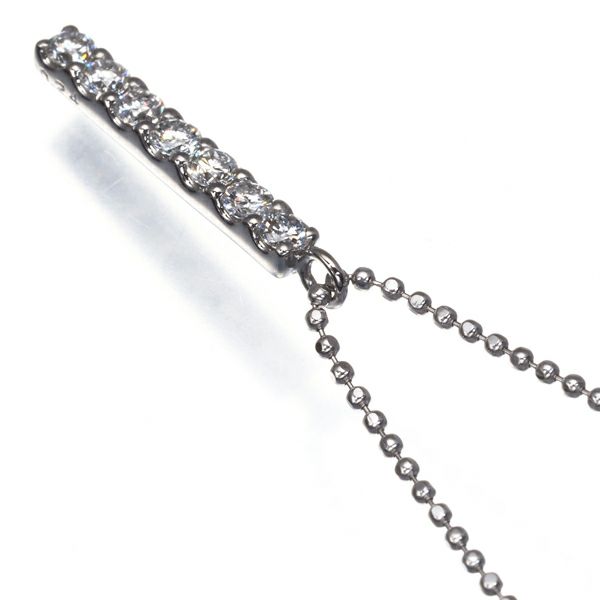 ヴァンドーム ネックレス ダイヤ 0.24ct  バー Pt950/Pt850 