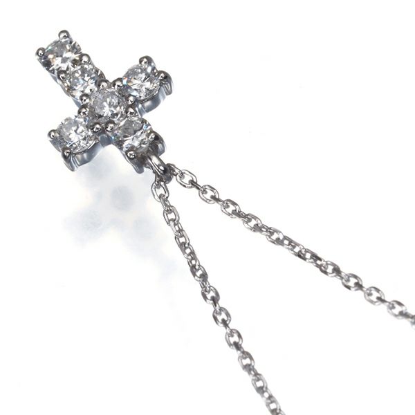 ヴァンドーム ネックレス ダイヤ 0.30ct  クロス Pt900/Pt850 
