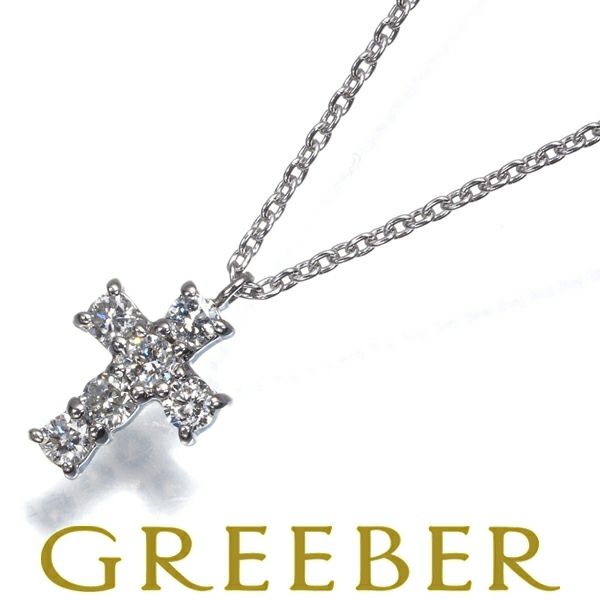 ヴァンドーム ネックレス ダイヤ 0.18ct  クロス Pt900/Pt850 