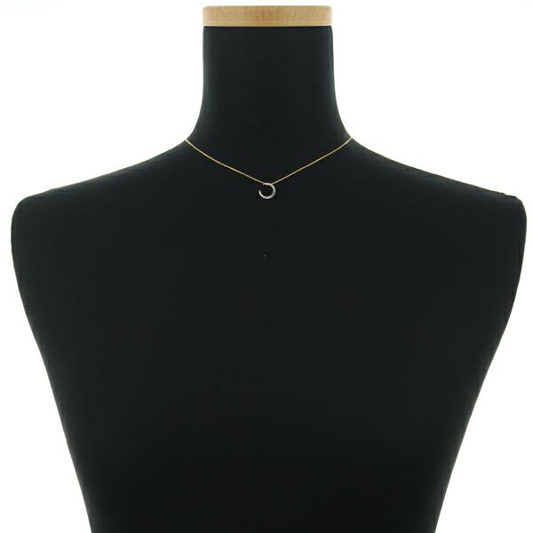 スタージュエリー ネックレス ダイヤ 0.08ct/0.02ct  ムーン グラデーション K18YG 