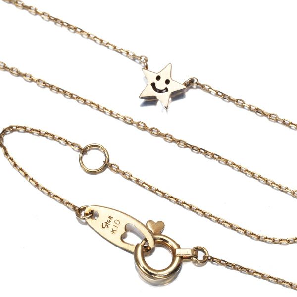 スタージュエリー ネックレス ダイヤ 0.02ct  スター K10YG 