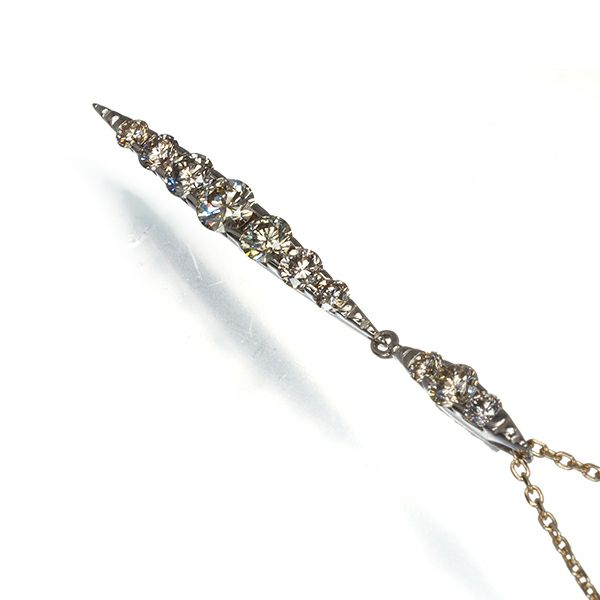 カシケイ ネックレス ブラウンダイヤ 1.00ct ネイキッド  K18BG 
