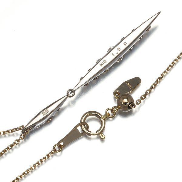 カシケイ ネックレス ブラウンダイヤ 1.00ct ネイキッド  K18BG 