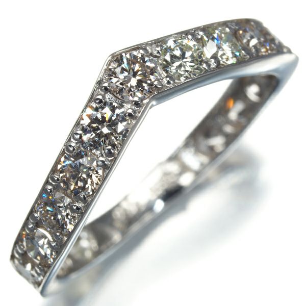 ダイヤ 1.00ct Vバンド リング Pt900 