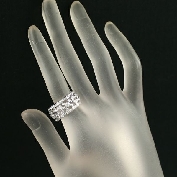 ダイヤ 1.34ct フルエタニティ 透かし  リング K18WG 