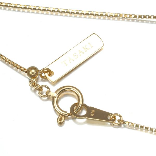 タサキ ネックレス パール 白蝶真珠 10.8mm ダイヤ 0.10ct  ホースシュー K18YG ソーティング