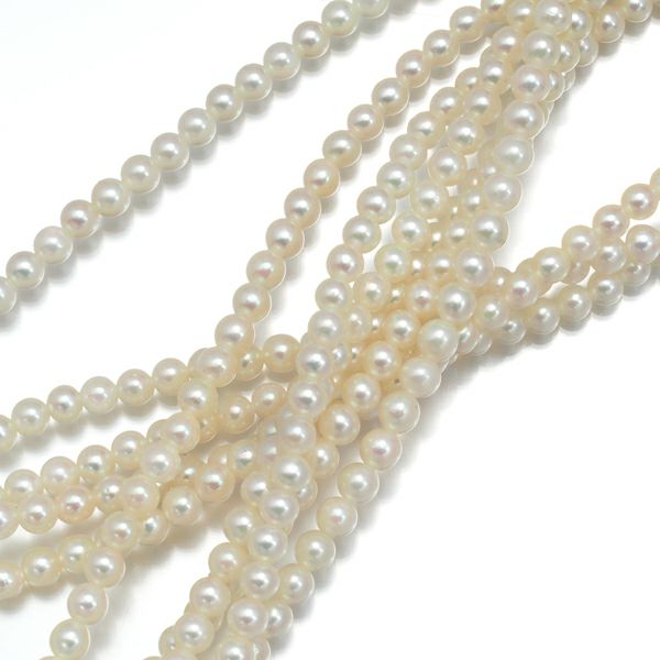 ミキモト ネックレス ベビーパール アコヤ真珠 2.5-3.0mm  5連 シルバー 