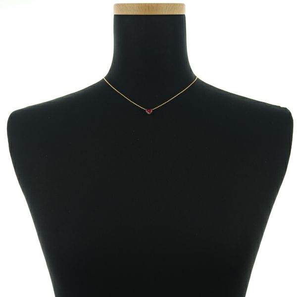 スタージュエリー ネックレス ルビー 0.50ct ミステリアスハート  K18YG 