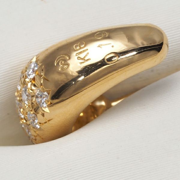 タサキ ピアス ダイヤ 0.19ct/0.19ct  パヴェ K18YG 