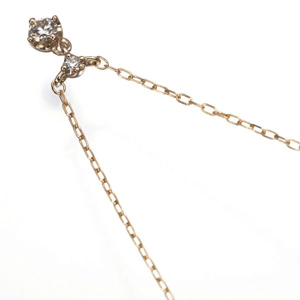 4℃ ネックレス ダイヤ   K18PG 