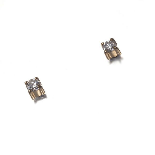 エテ ピアス ダイヤ  一粒 K18YG 