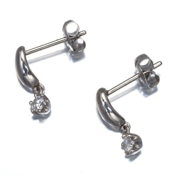 ヴァンドーム ピアス ダイヤ 一粒 Pt900 