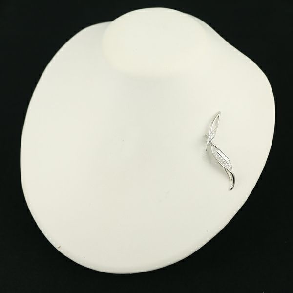 ダイヤ 0.64ct 2種カット ブローチ Pt950 