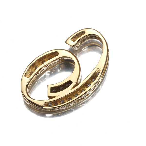 ゆきざき ペンダントトップ ダイヤ 0.17ct ノンブル ナンバー No.6 K18YG 