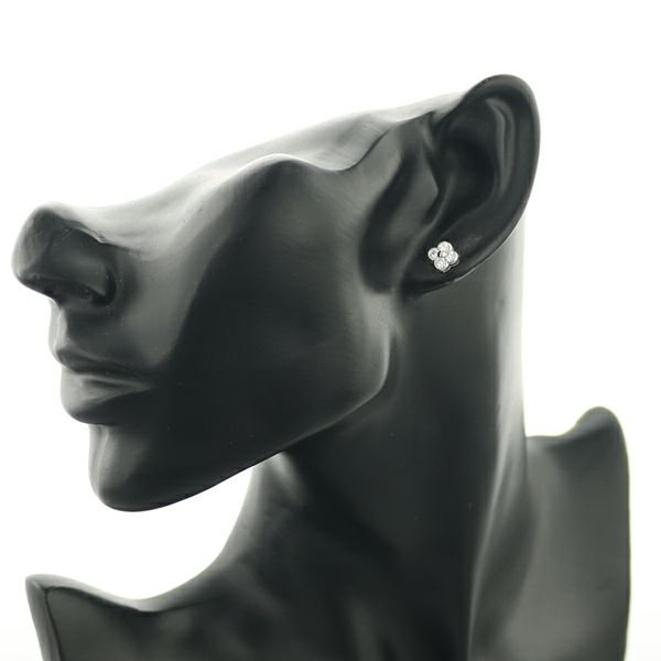 ティファニー ピアス ダイヤ ベゼル  Pt950 