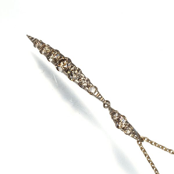 カシケイ ネックレス ブラウンダイヤ 1.00ct ネイキッド  K18BG 