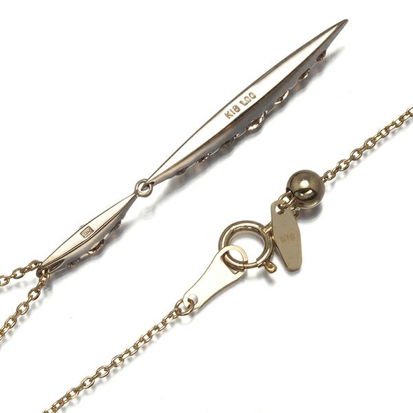 カシケイ ネックレス ブラウンダイヤ 1.00ct ネイキッド  K18BG 